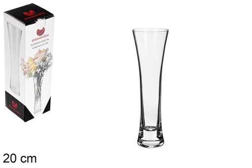 [123243] Havana glass vase 20 cm