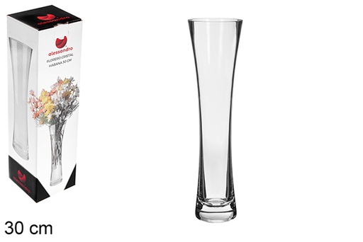 [123245] Vase en verre de La Havane 30 cm