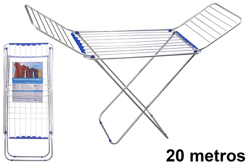 [123250] 20-meter folding aluminum clothesline