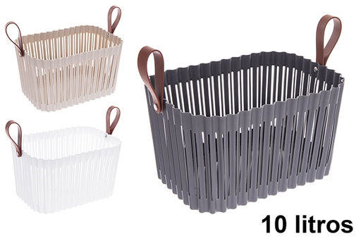 [123266] Panier rectangulaire en plastique Flexion 10lt