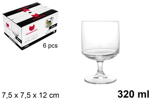 [123271] Copo de vidro empilhável 320 ml