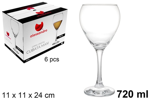 [123274] Maxi tazza cubata in cristallo da 720 ml