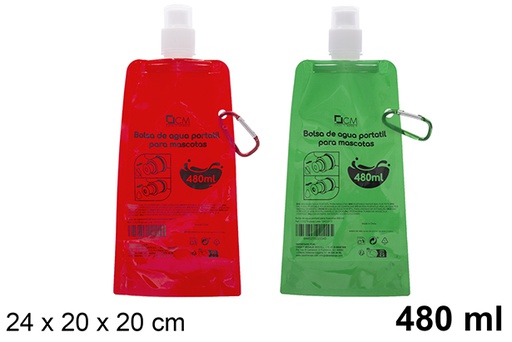 [123279] Bolsa de água portátil para animais de estimação 480ml