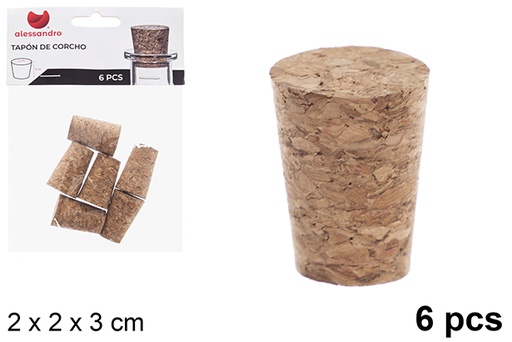 [123284] Cork stopper 6 pieces