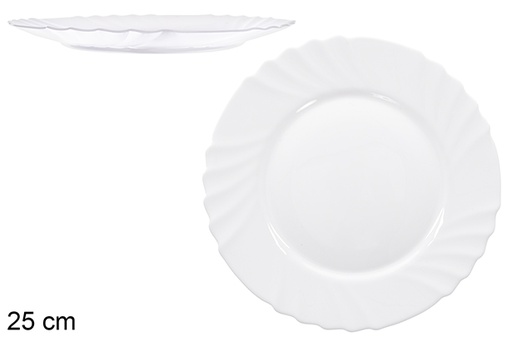 [123309] Clariano flat opal plate 25 cm