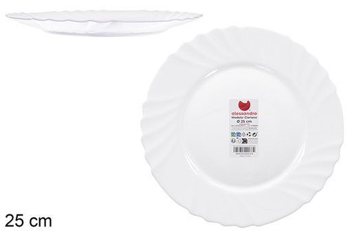 [123309] Plato opal llano Clariano 25 cm