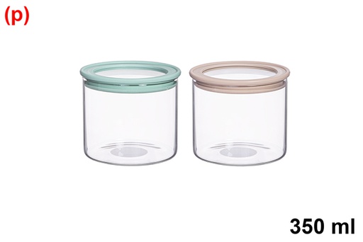 [123315] Barattolo multiuso con coperchio in vetro borosilicato da 350 ml