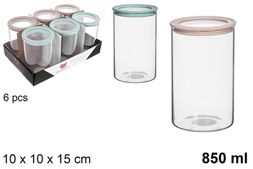 [123317] Bote borosilicato tapa cristal multiusos 850 ml