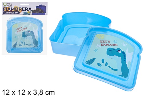[123352] Plastic lunch box 12x12x3.8cm
