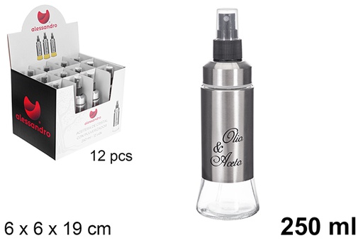 [123380] Glass oil bottle with sprayer 250 ml