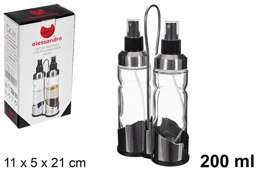 [123391] Set aceitera y vinajera con pulverizador 200 ml