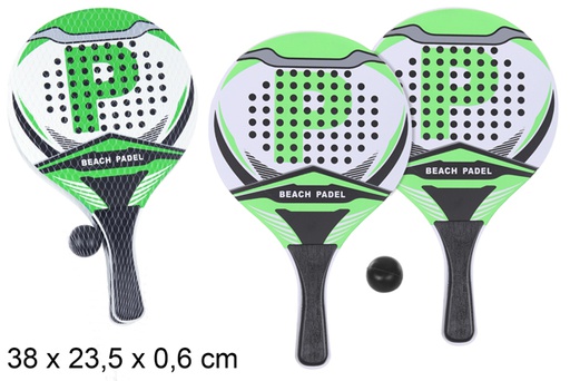 [123394] Set racchette da spiaggia rettangolare decorato beach padel