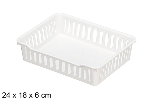 [123453] White Organizer Basket Prime – A5 Size