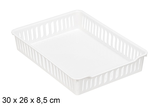 [123454] White Organizer Basket Prime – A4 Size