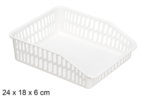 [123455] Plateau organisateur en plastique blanc