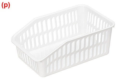 [123456] Vassoio organizzatore in plastica bianca – Misura M