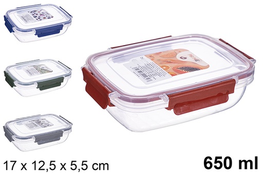[123462] Contenitore con coperchio rosso – 650 ml