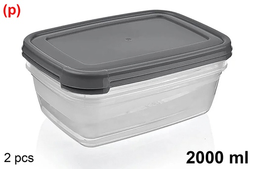 [123471] Set di 2 lunch box rettangolari – 2000 ml 
