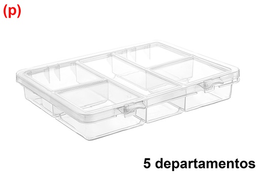 [123472] Organizzatore di plastica 5 scomparti