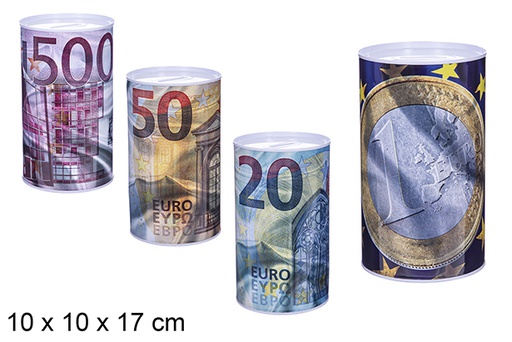 [123484] Euro metal piggy bank 10x17 cm