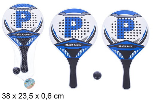 [123537] Rectangular beach racket set decorated beach padel