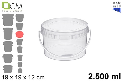 [123549] Envase plastico multiusos 2.500 c.c  redondo
