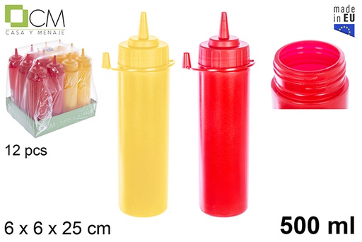 [107271] Bote ketchup/mostaza boca ancha 500ml