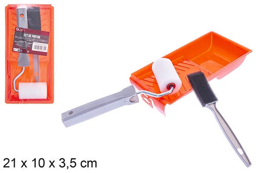 [123570] Set pintor (bandeja + rodillo 5 cm + pincel esponja)(123999)