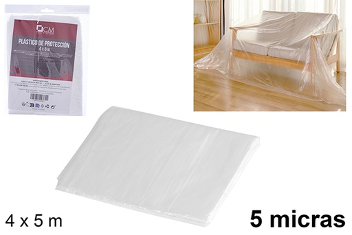 [123571] Plastica protettiva rivestita 4x5m/5 micron