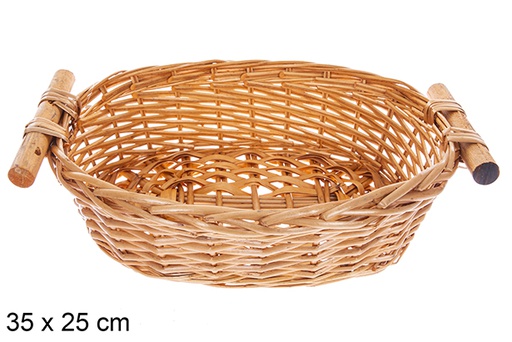 [123583] Cesta ovalada miel Vinalma 35x25 cm