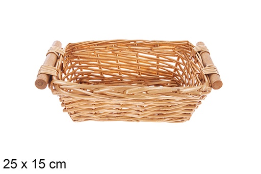 [123589] Cesta rectangular miel Vinalma 25x15 cm