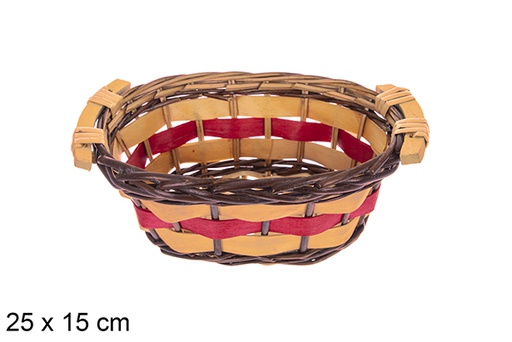 [123591] Cesto oval bicolor Trenvalo 25x15 cm