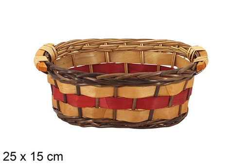 [123591] Cesto oval bicolor Trenvalo 25x15 cm