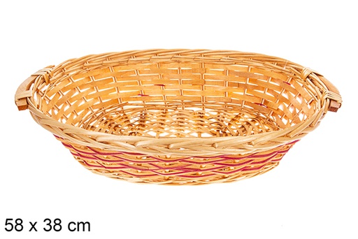 [123594] Cestino ovale bicolore Brelo 58x38 cm