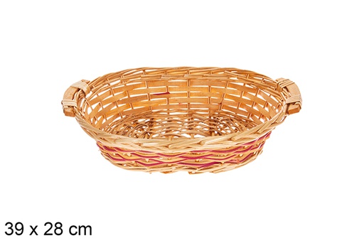 [123596] Cesto oval bicolor Brelo 39x28 cm
