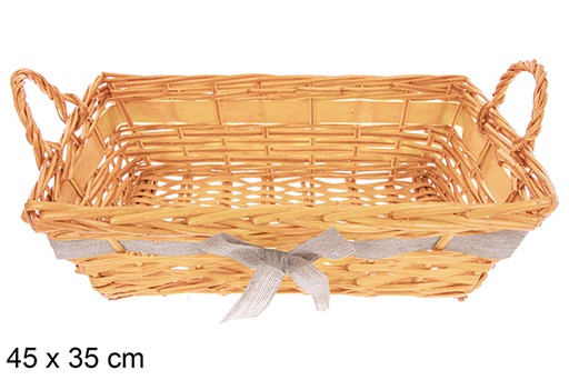 [123615] Cestino rettangolare per miele con nastro Vamirel 45x35 cm