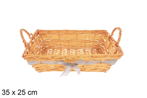 [123617] Cesto retangular para mel com fita Vamirel 35x25 cm