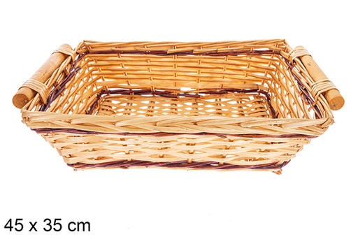 [123618] Cestino rettangolare bicolore Dalen 45x35 cm