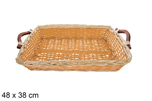 [123628] Cesto retangular bicolor Lornexa 48x38 cm