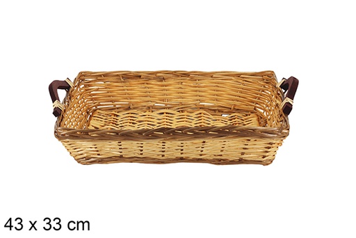 [123629] Lornexa two-tone rectangular basket 43x33 cm