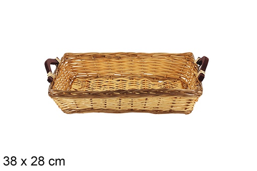 [123630] Cesta rectangular bicolor Lornexa 38x28 cm
