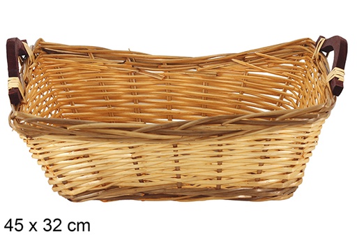 [123631] Lornexa two-tone rectangular basket 45x32 cm