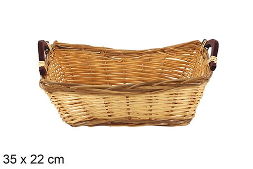 [123633] Cesta rectangular bicolor  Lornexa  35x22 cm