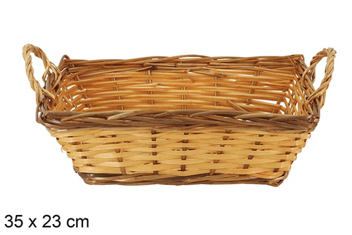 [123635] Briselum two-tone rectangular basket 35x23 cm