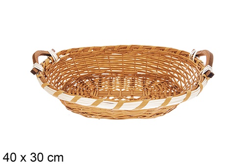 [123645] Cesta ovalada miel Avelia 40x30 cm