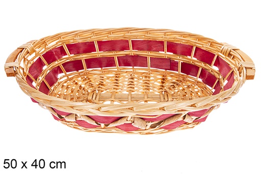 [123659] Cesto oval bicolor Flor 50x40 cm