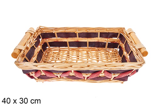 [123660] Cestino rettangolare bicolore Flior 40x30 cm