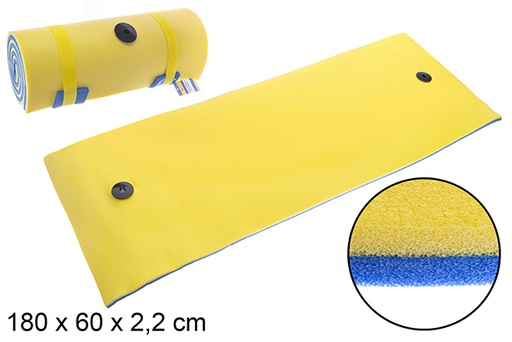 [123683] Colchoneta flotante amarillo/azul 180x60x2.2cm