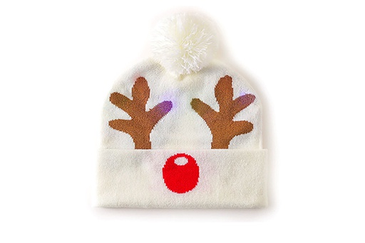 [123743] Gorro reno navidad con led