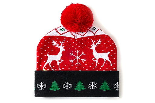 [123746] Gorro rojo navidad con led